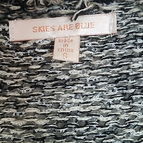 SKIES ARE BLUE Draped open knitted sweater S - Picture 2 of 7